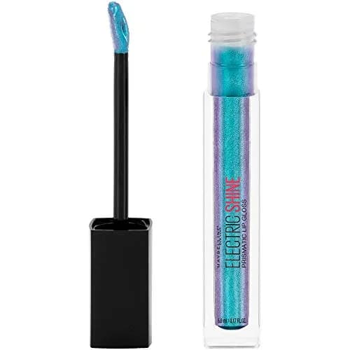 Maybelline New York Lip Studio Electric Shine Prismatic Lip Gloss Makeup, Electric Blue, 15ml (0.5 Fl Oz) | Holographic Shine thumbnail 2