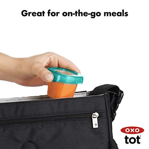 OXO Tot 12-Piece Baby Blocks Set Teal | Airtight & Leakproof Food Storage Containers thumbnail 6
