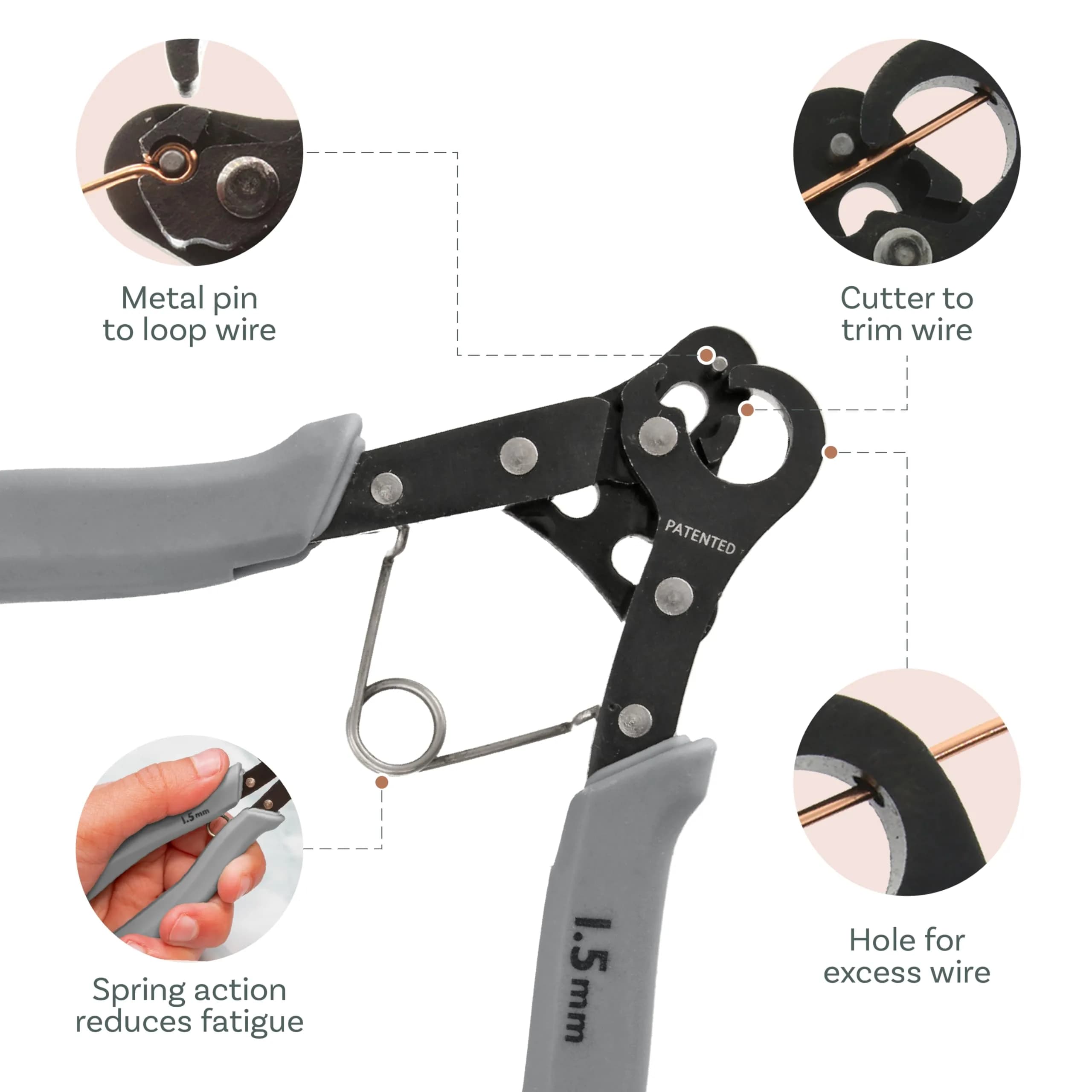 The Beadsmith Original One Step Loopers 3-Piece Combo Pack | Patented Jewelry Making Tool for 24-18g Wire - view 5