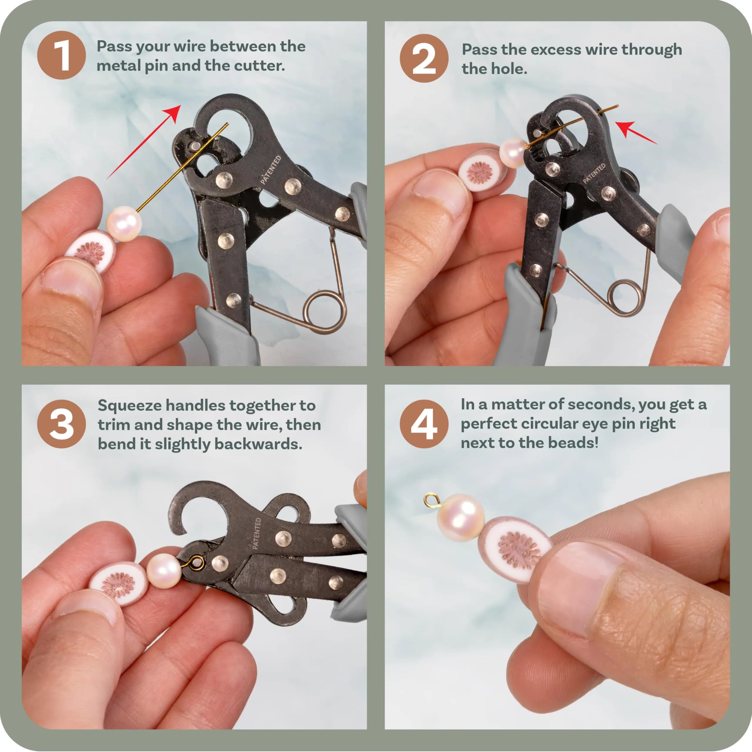 The Beadsmith Original One Step Looper Pliers Combo Pack - 1.5 mm, 2.25 mm, & 3 mm Loops for Jewelry Making - view 4