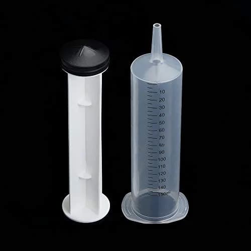 A AKRAF 150ml Large Plastic Syringe with Latex Plunger | Pack of 6 for Labs & Dispensing thumbnail 4