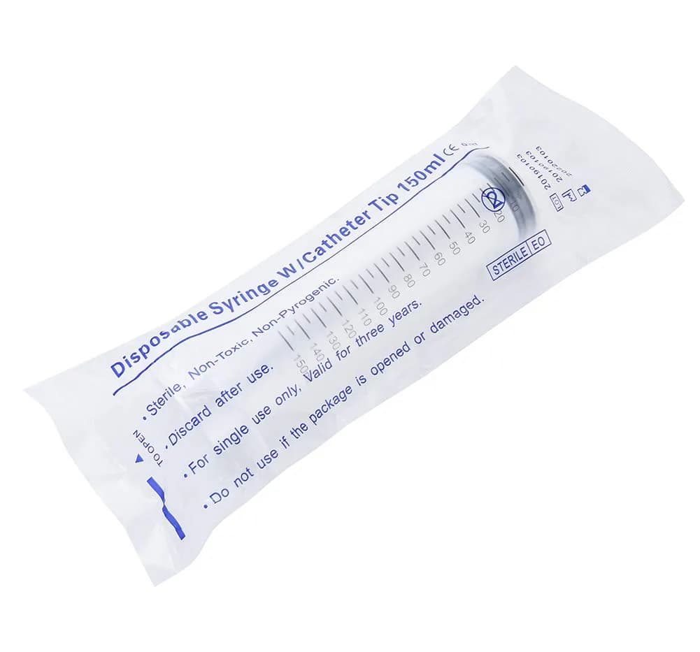 A AKRAF 150ml Large Plastic Syringe with Latex Plunger | Pack of 6 for Labs & Dispensing - view 5