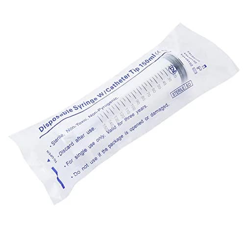 A AKRAF 150ml Large Plastic Syringe with Latex Plunger | Pack of 6 for Labs & Dispensing thumbnail 5