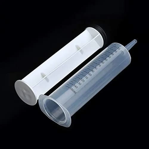 A AKRAF 150ml Large Plastic Syringe with Latex Plunger | Pack of 6 for Labs & Dispensing thumbnail 3