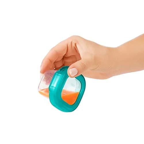 OXO Tot Baby Blocks Freezer Storage Containers 2 Oz (60 ml) - Teal | BPA-Free, Airtight, Leak-Proof thumbnail 4