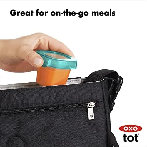 OXO Tot Baby Blocks Freezer Storage Containers 2 Oz (60 ml) - Teal | BPA-Free, Airtight, Leak-Proof thumbnail 9