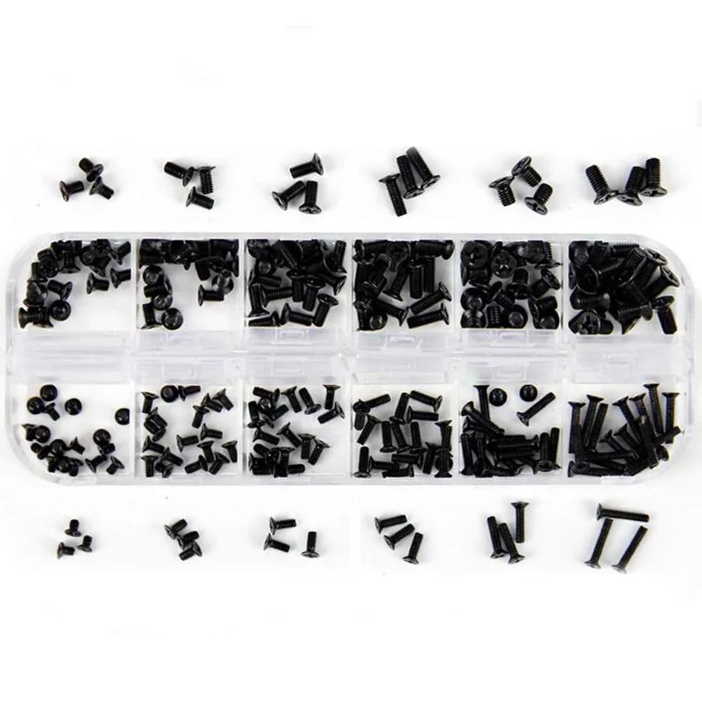 Eowpower 240-Piece Laptop Screw Kit M2 M2.5 M3 | Alloy Steel Computer Screws for Laptop Repair — M2, M2.5, M3