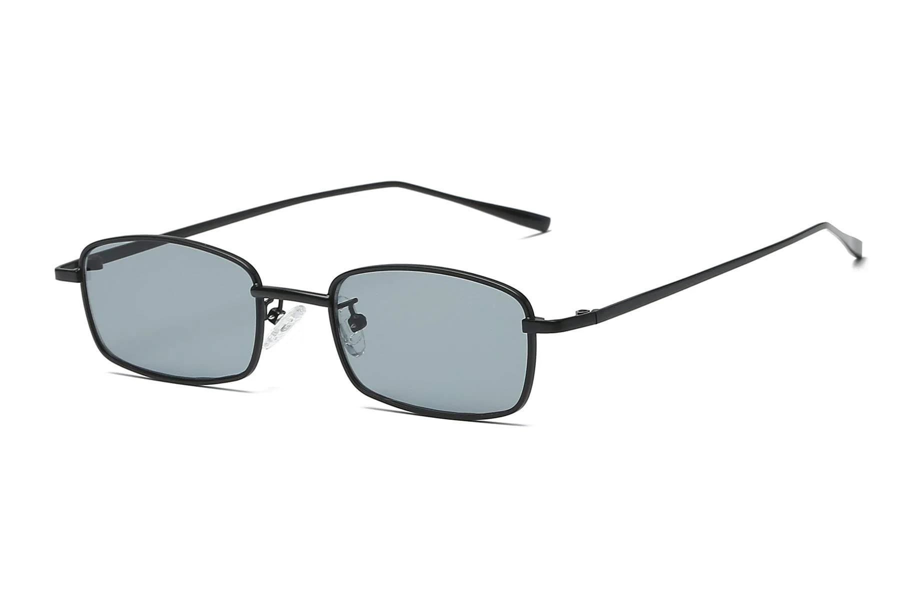 FEISEDY Vintage Small Rectangle Sunglasses Women Men Retro Trendy Square Metal Frame Sun Glasses 52mm (2.05in) | UV400 Protection