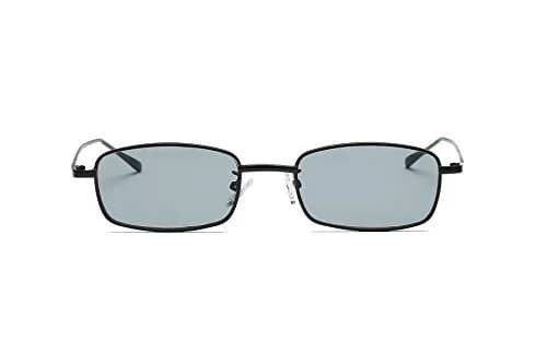 FEISEDY Vintage Small Rectangle Sunglasses Women Men Retro Trendy Square Metal Frame Sun Glasses 52mm (2.05in) | UV400 Protection thumbnail 2
