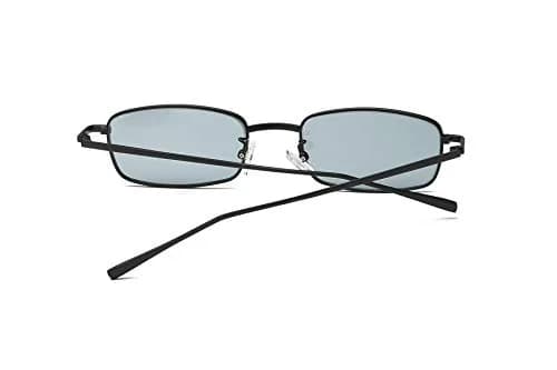 FEISEDY Vintage Small Rectangle Sunglasses Women Men Retro Trendy Square Metal Frame Sun Glasses 52mm (2.05in) | UV400 Protection thumbnail 3