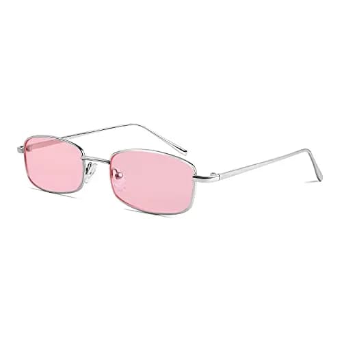 FEISEDY Vintage Small Rectangle Sunglasses Women Men Retro Trendy Square Metal Frame Sun Glasses B2295 | UV400 Protection thumbnail 1