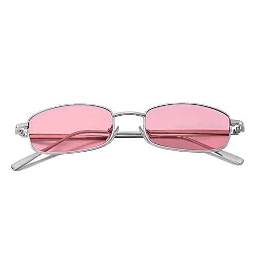 FEISEDY Vintage Small Rectangle Sunglasses Women Men Retro Trendy Square Metal Frame Sun Glasses B2295 | UV400 Protection thumbnail 2