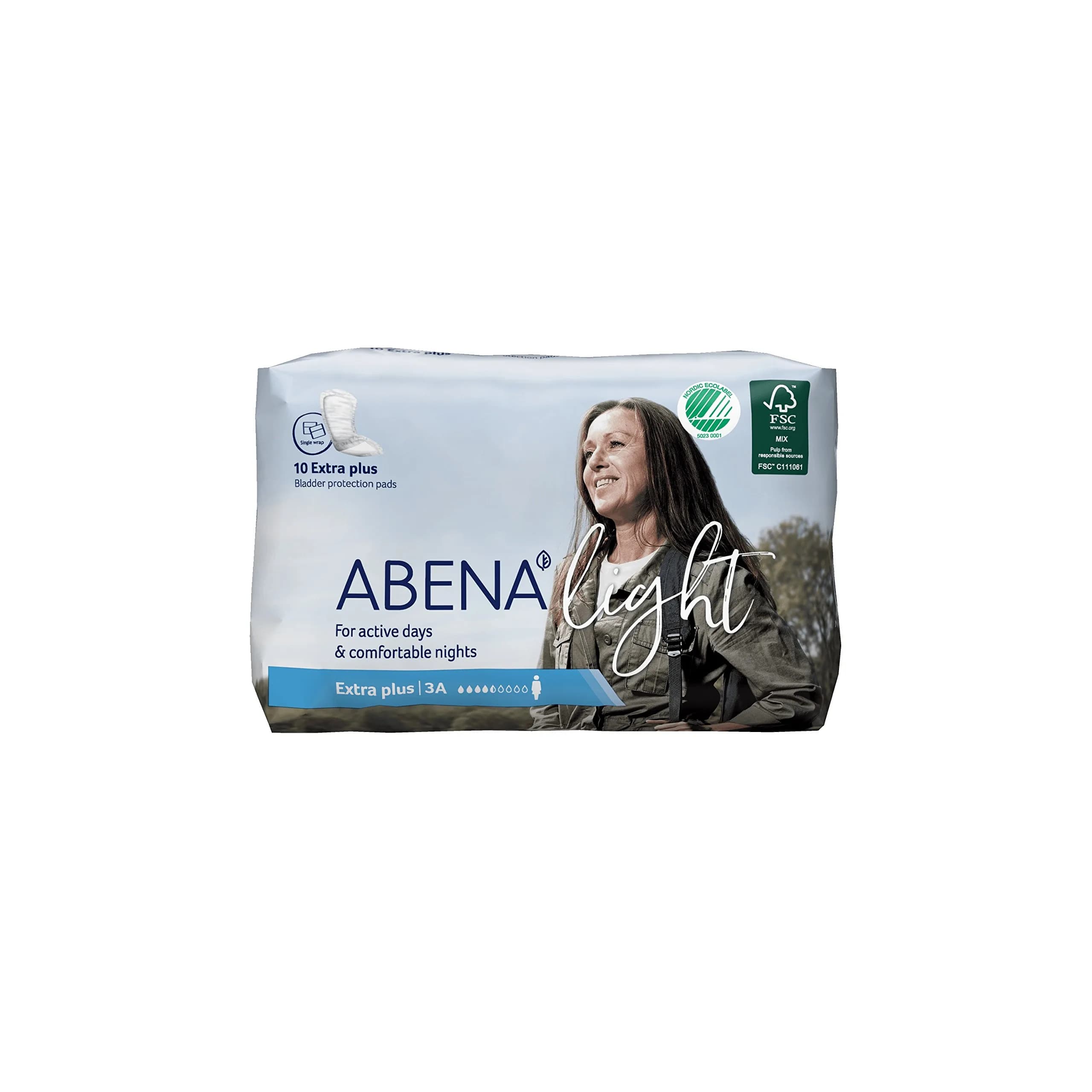 Abena Light Premium Incontinence Pads Size 3A 22fl oz (650ml) | Discreet Protection for Women - view 3