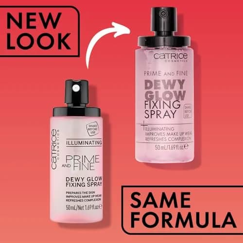 Catrice Prime & Fine Illuminating Dewy Glow Spray 50ml (1.69 Fl Oz) | Transparent Face Mist for Dewy Shimmer thumbnail 2