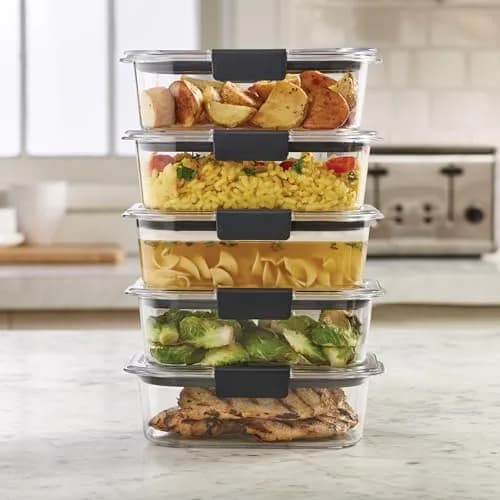 Rubbermaid Brilliance Tritan Food Storage Containers 3.2 Cup (10-Piece Set) | Leak-Proof Meal Prep & Leftovers thumbnail 6