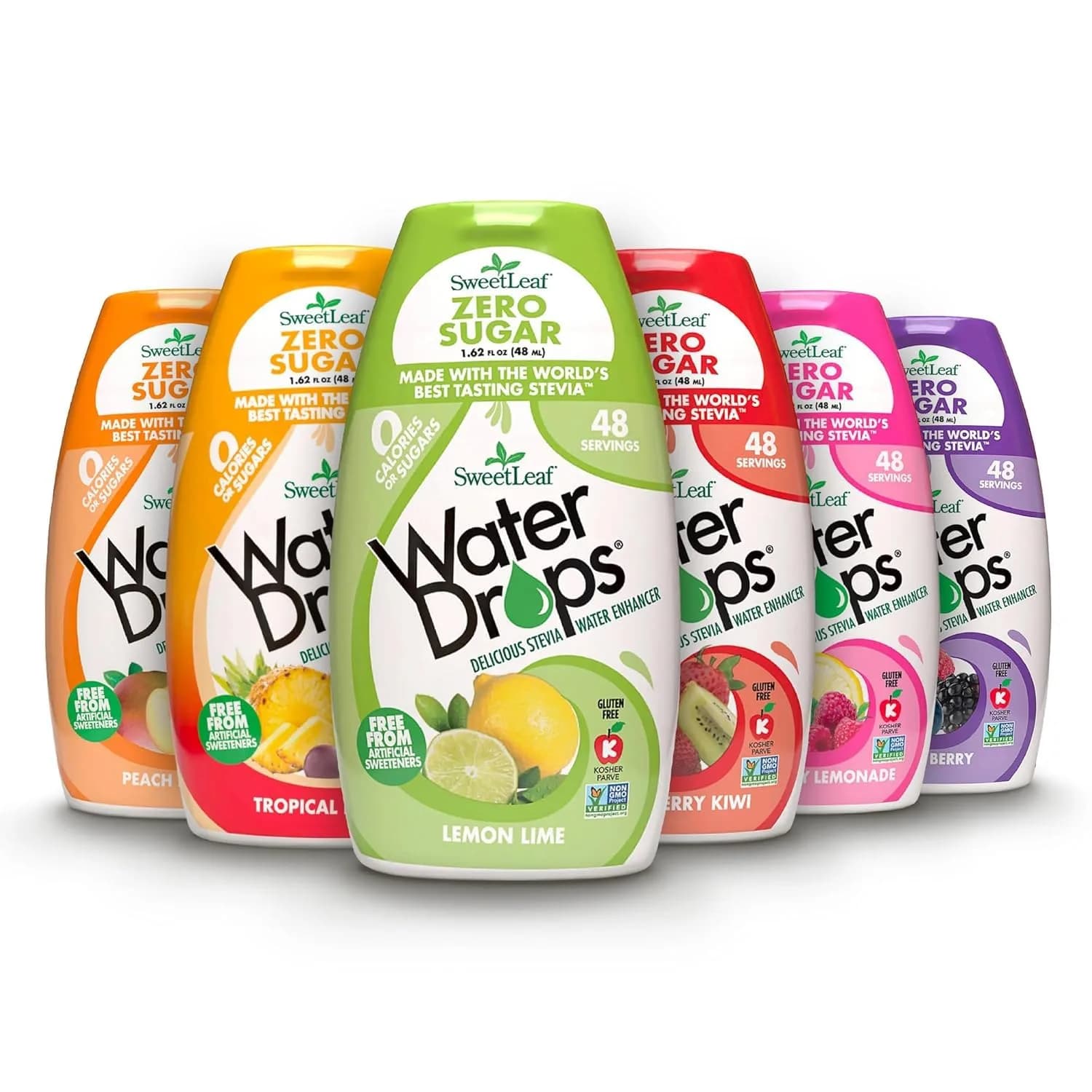 SweetLeaf Water Flavoring Drops, Variety Pack - 1.62 Fl Oz, Pack of 6 | Zero Calorie, Sugar Free, Keto Friendly - main product image