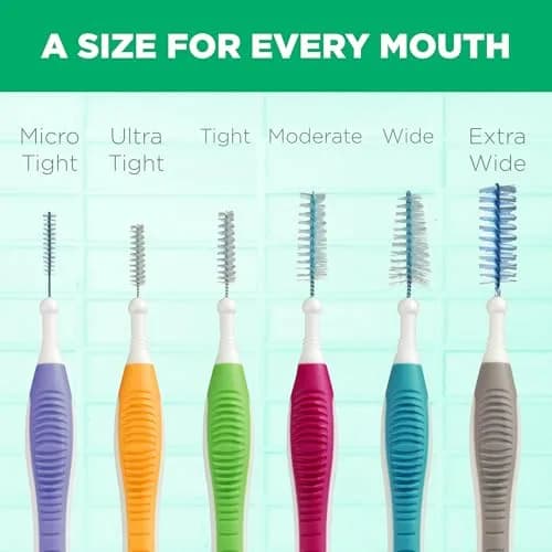 GUM Proxabrush Go-Betweens Moderate Interdental Brushes 10 Count | Clinically Designed for Moderate Spaces thumbnail 5