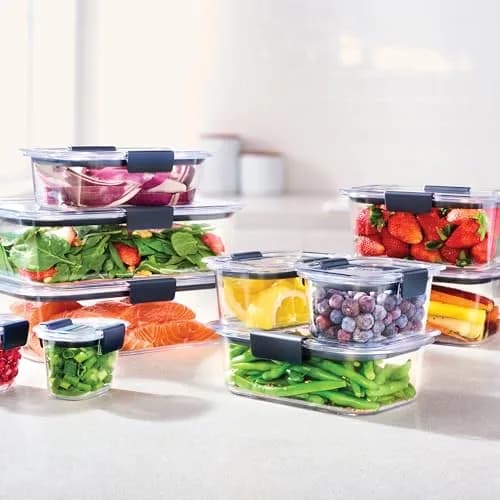 Rubbermaid Brilliance Airtight Food Storage Containers with Lids, Set of 4 (4.7 Cup / 1.1 Litre), BPA-Free Plastic | Stackable Pantry Organizers thumbnail 6