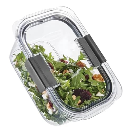 Rubbermaid Brilliance Airtight Food Storage Containers with Lids, Set of 4 (4.7 Cup / 1.1 Litre), BPA-Free Plastic | Stackable Pantry Organizers thumbnail 3