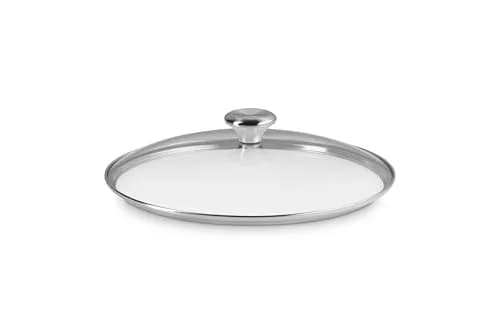 Le Creuset Signature Glass Lid with Stainless Steel Knob, 12" | Clear Tempered Glass for Safe Monitoring thumbnail 1