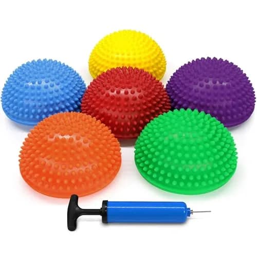Yes4All Hedgehog Balance Pods Set of 6 with Hand Pump | Core Strength & Stability Trainer for Youth & Adults thumbnail 1