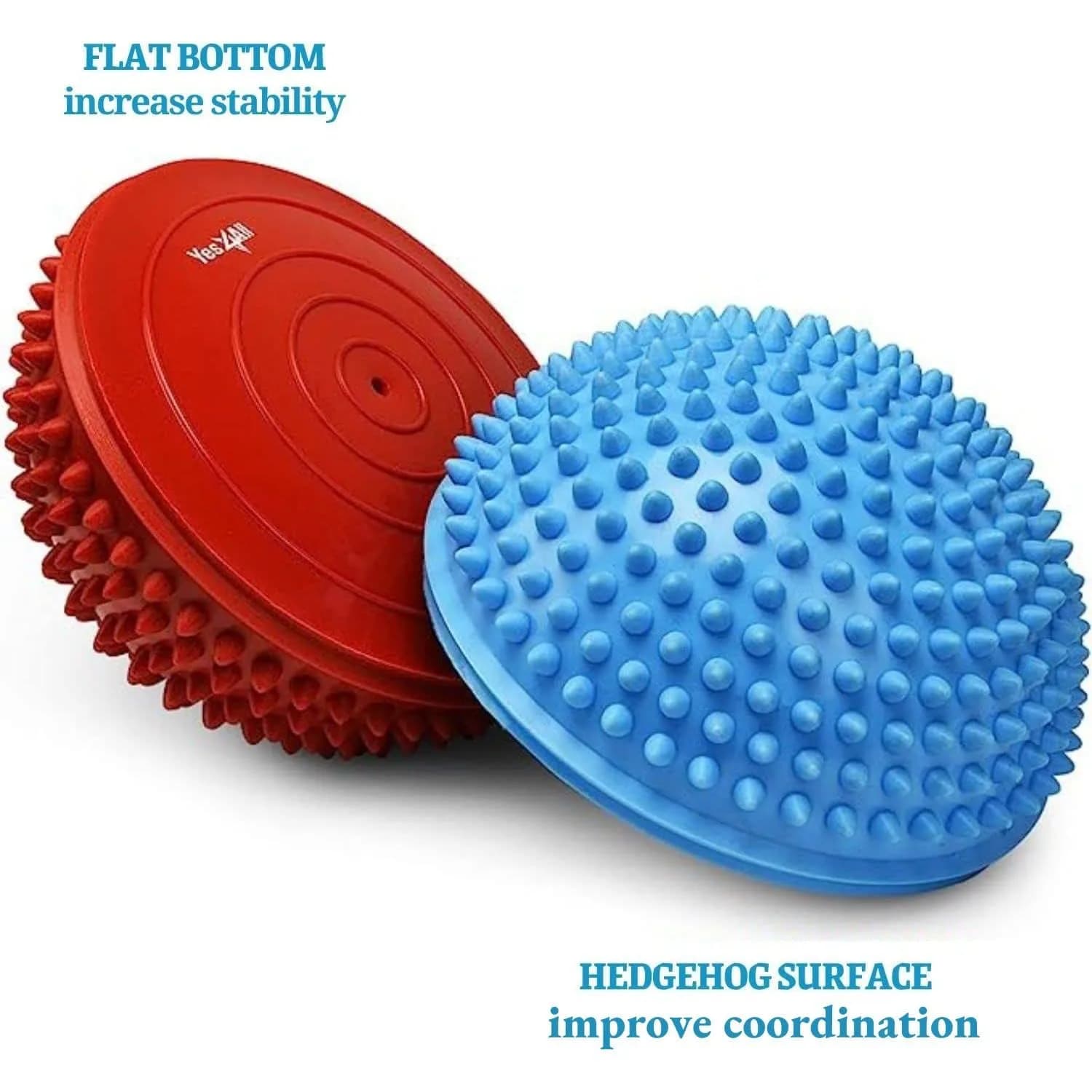 Yes4All Hedgehog Balance Pods Set of 6 with Hand Pump | Core Strength & Stability Trainer for Youth & Adults - view 3