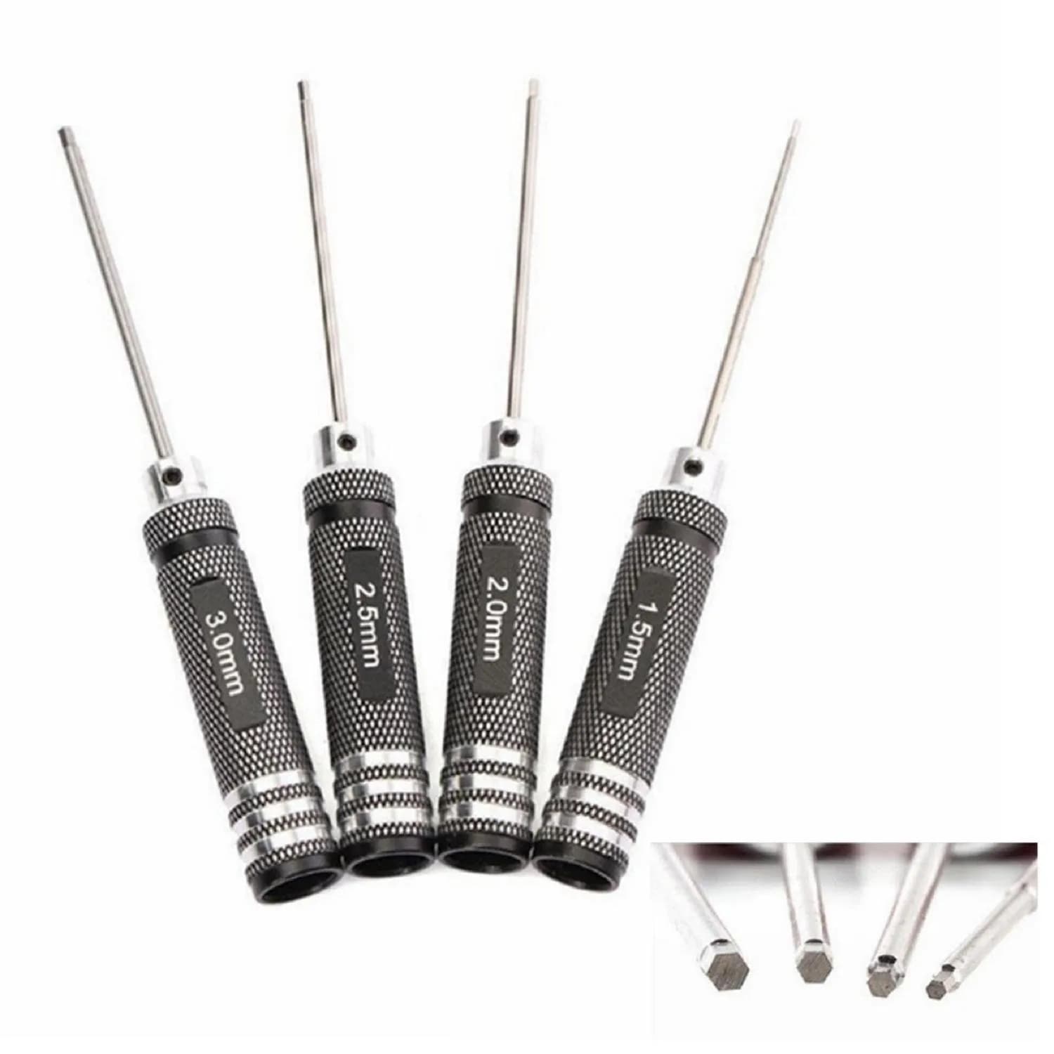 powerday Black Hex Screwdriver Set with 4 Sizes | Precision Tool for RC Models - view 2