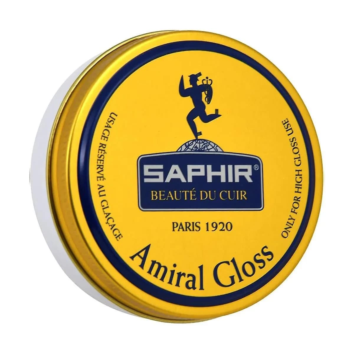 Saphir Amiral Gloss Leather Shoe Care Polish Wax 50ml (1.69 Fl Oz) | High Gloss Mirror Shine for Dress Shoes