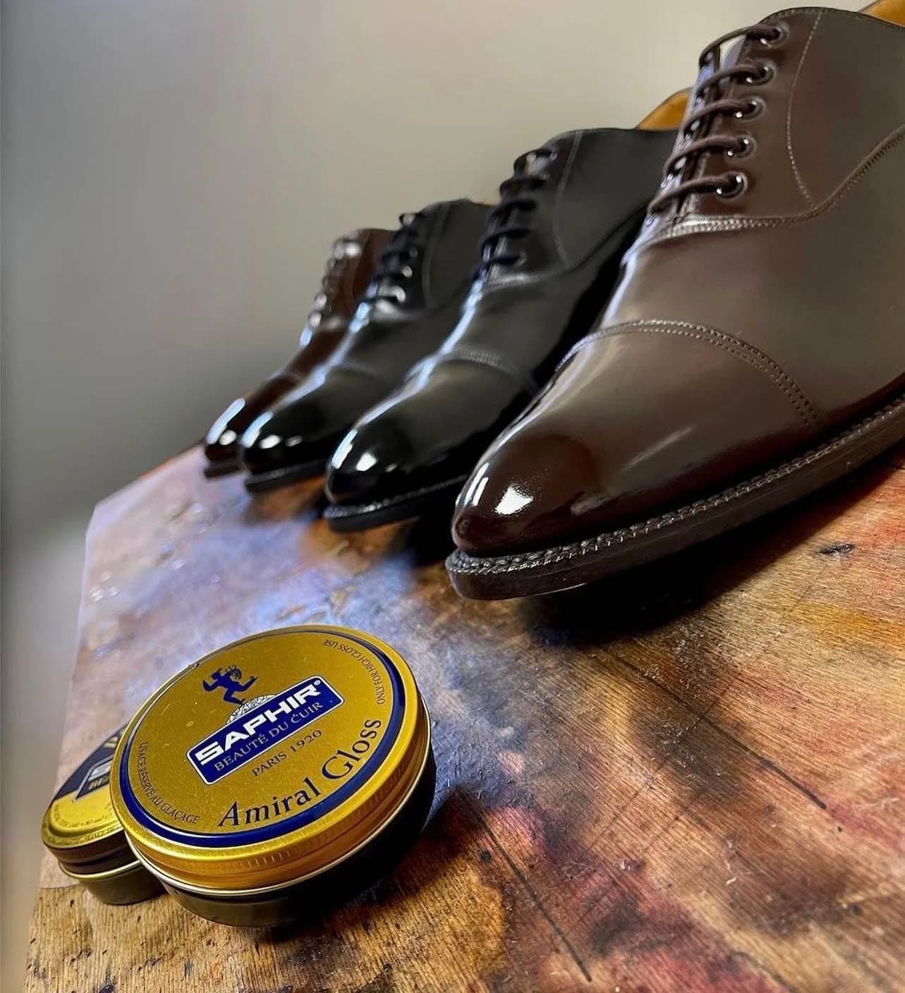 Saphir Amiral Gloss Leather Shoe Care Polish Wax 50ml (1.69 Fl Oz) | High Gloss Mirror Shine for Dress Shoes - view 2