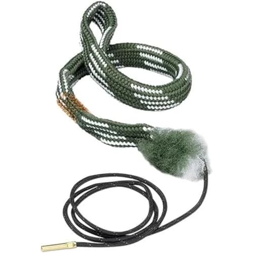 Hoppe's BoreSnake Rifle Bore Cleaner with Den, 6mm, .240-.243 | Fastest cleaning solution with bronze brush, reusable case, and den handle thumbnail 1