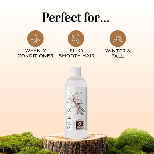 Maple Holistics Silk18 Conditioner for Damaged Hair - 355ml (12 Fl Oz) | Deeply Nourishing for Dry, Curly, and Frizzy Hair thumbnail 7