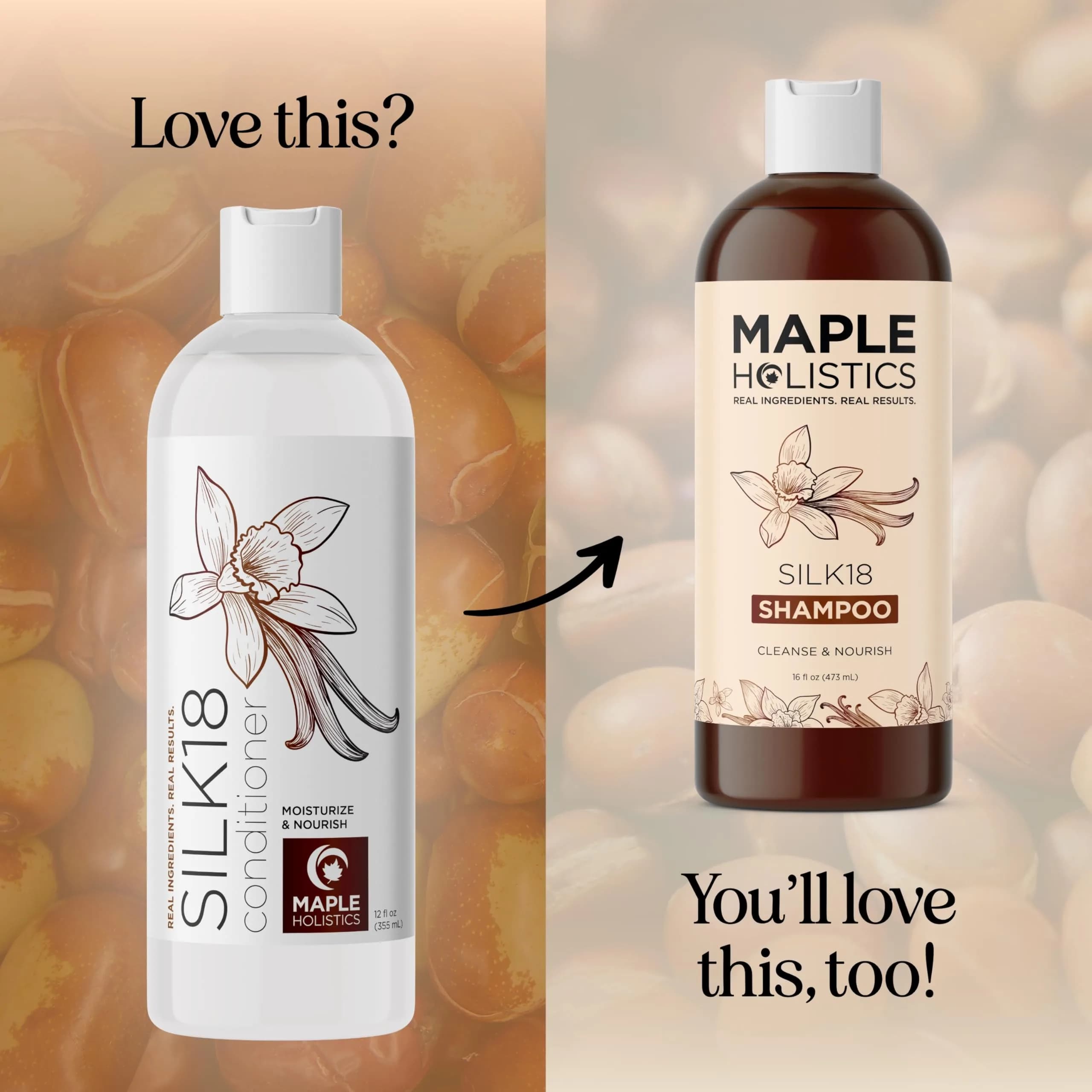 Maple Holistics Silk18 Conditioner for Damaged Hair - 355ml (12 Fl Oz) | Deeply Nourishing for Dry, Curly, and Frizzy Hair - view 8