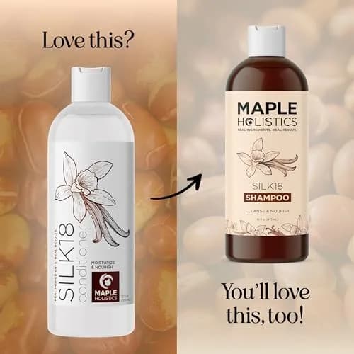 Maple Holistics Silk18 Conditioner for Damaged Hair - 355ml (12 Fl Oz) | Deeply Nourishing for Dry, Curly, and Frizzy Hair thumbnail 8