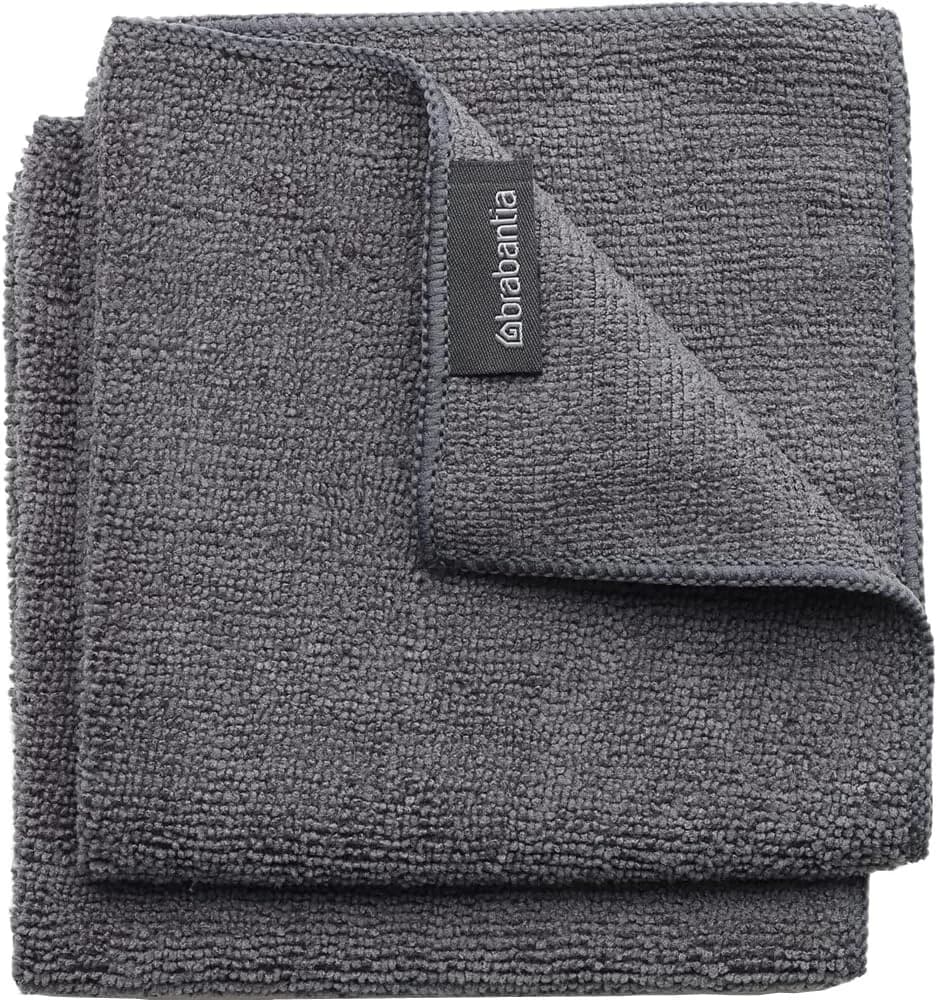 Brabantia Microfiber Cleaning Dish Cloths 30cm x 30cm (Dark Gray) | Absorbent & Hygienic Rags for Kitchen - main product image