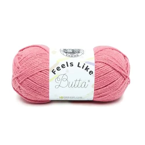 Lion Brand Yarn Feels Like Butta Yarn 100g Dusty Pink | Velvety-Soft Crochet & Knitting Yarn thumbnail 1