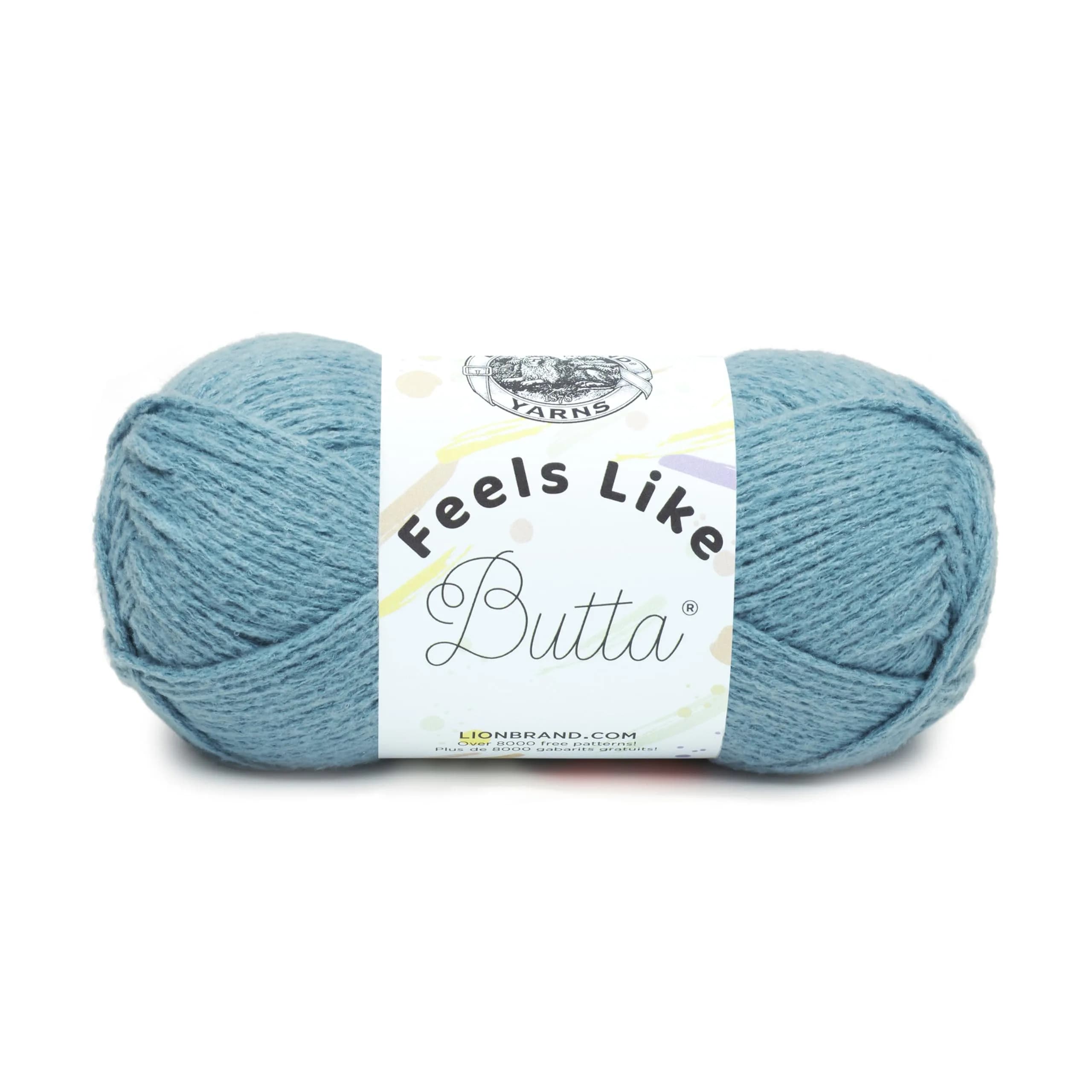 Lion Brand Feels Like Butta Yarn in Dusty Blue, 100g Skein - Perfect for Crochet & Knitting - main product image