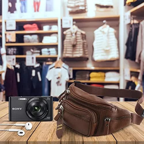 Nabob Leather Fanny Pack Waist Bag for Men & Women | Genuine Cowhide Leather, 6 Pockets, Adjustable Strap, Ideal for Travel & Outdoor thumbnail 8