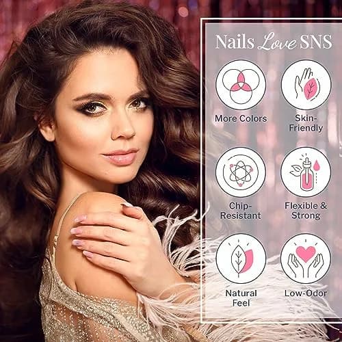 SNS Nail Dip Powder, Gelous Color Dipping Powder - Shennanigans (Purple/Magenta, Glitter) 28g (1 oz) | Long-Lasting Dip Nail Color thumbnail 3