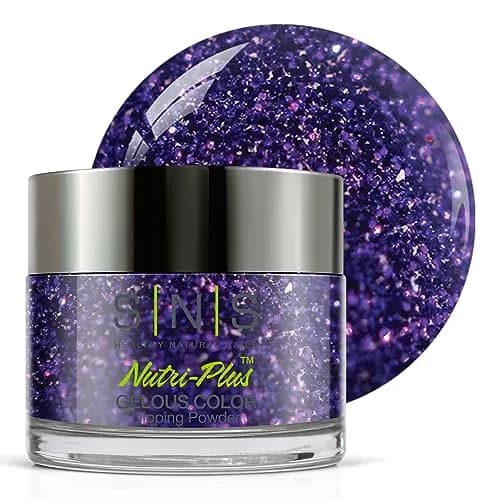 SNS Nail Dip Powder Valedictorian Purple Glitter 29.57ml (1 oz) | Long-Lasting 14-Day Chip-Resistant Color thumbnail 1