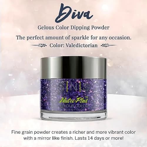 SNS Nail Dip Powder Valedictorian Purple Glitter 29.57ml (1 oz) | Long-Lasting 14-Day Chip-Resistant Color thumbnail 2