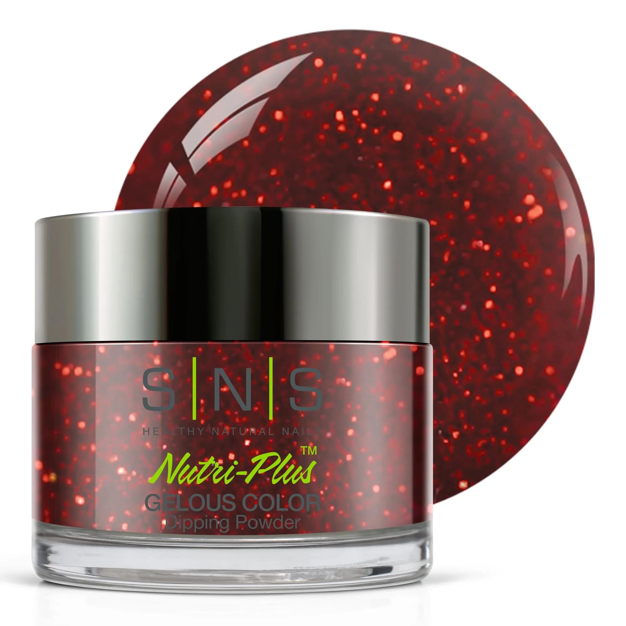 SNS Nail Dip Powder Friday Night Frenzy Metallic Reds Glitter 28g (1 oz) | Long-Lasting Dip Nail Color - main product image