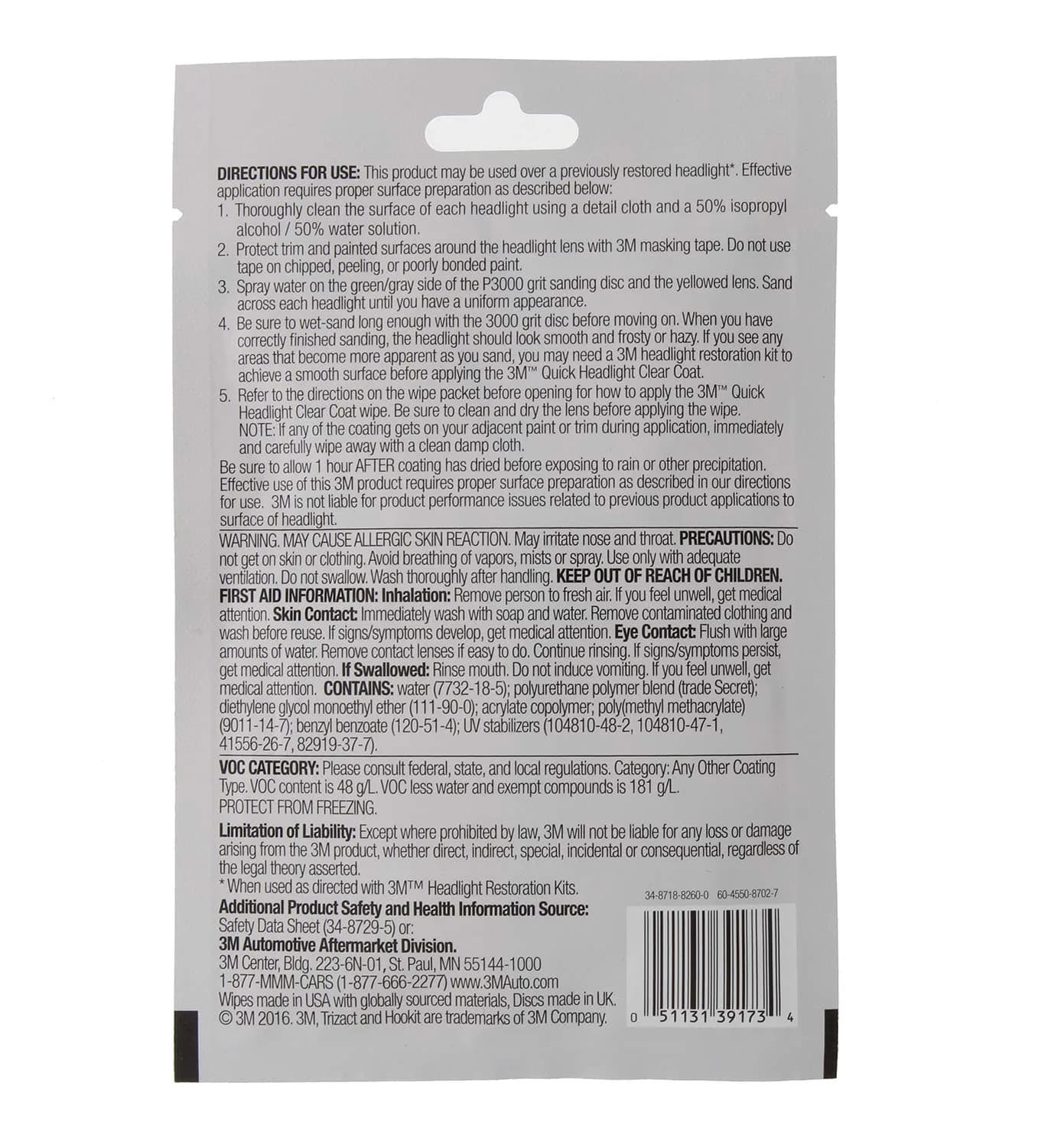 3M Headlight Restoration Clear Coat Kit - No Tools Required, Restores Clarity & Prevents Yellowing - view 4