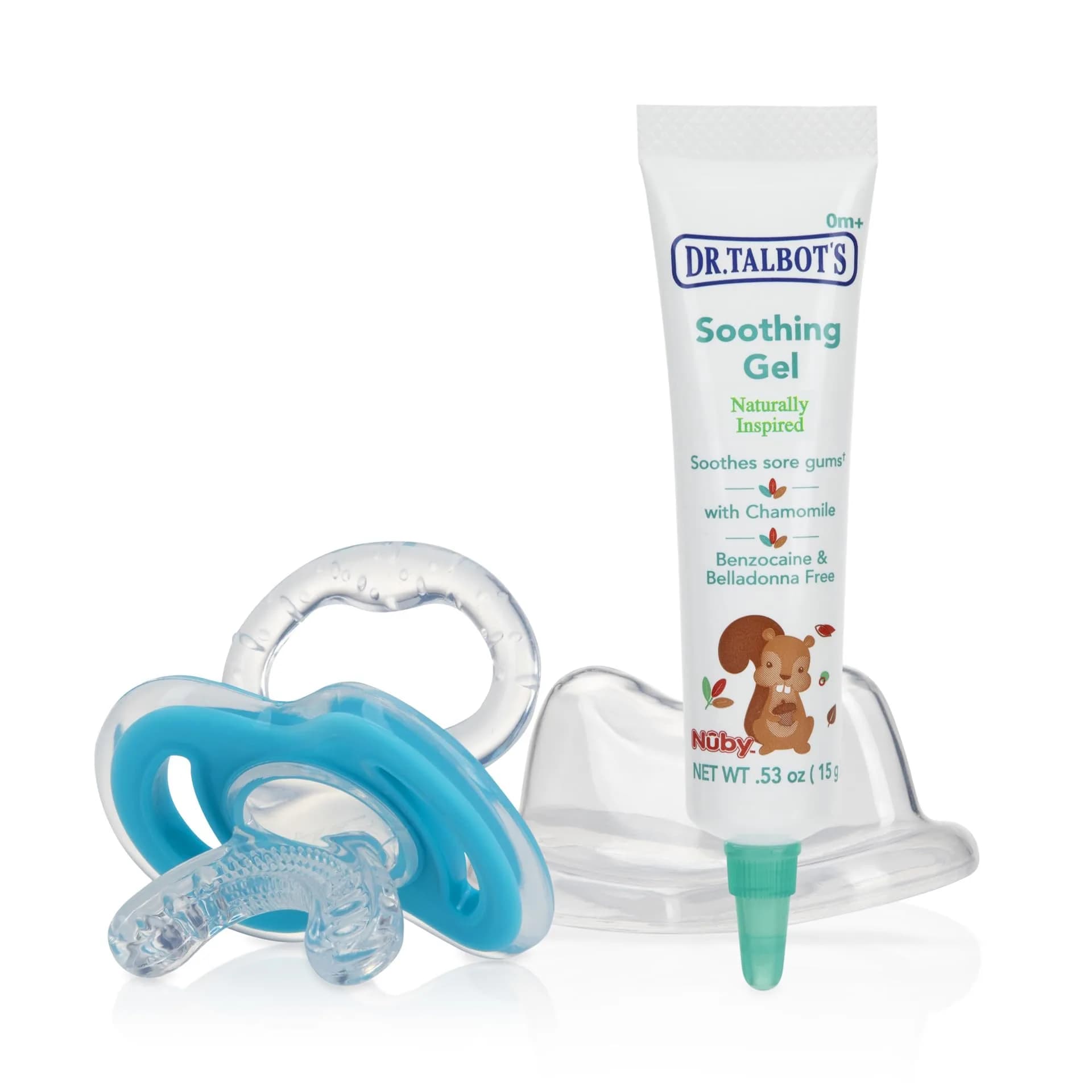 Dr. Talbot's Soothing Gel + Gum-EEZ Teether Combo, 0.53 fl oz | Baby Teething Relief for 0+ Months