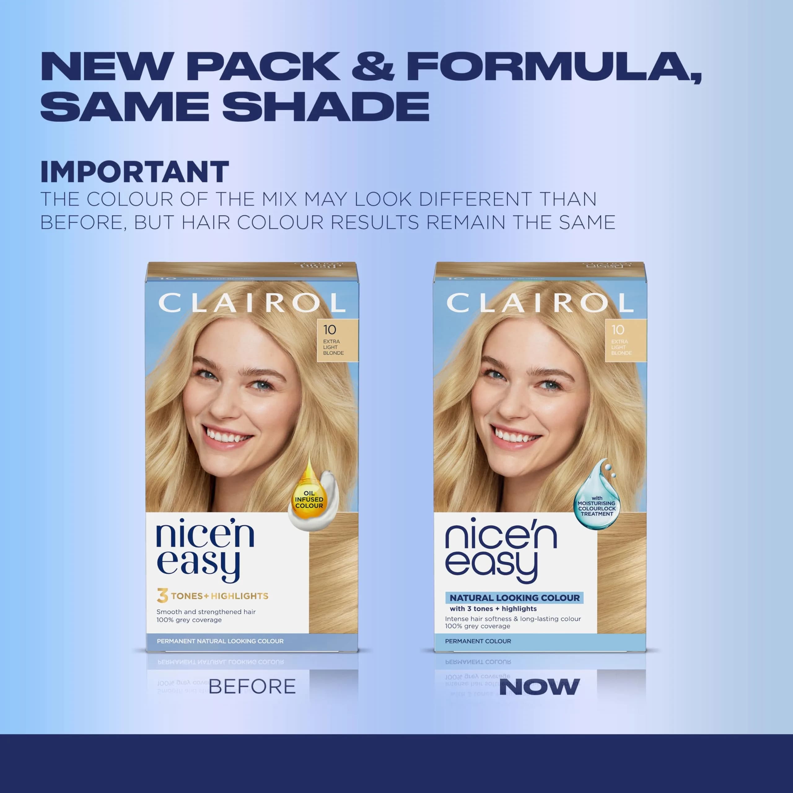 Clairol Nice'n Easy Permanent Hair Dye 10 Extra Light Blonde, 6.26 Fl Oz (Pack of 1) | 100% Gray Coverage - view 2