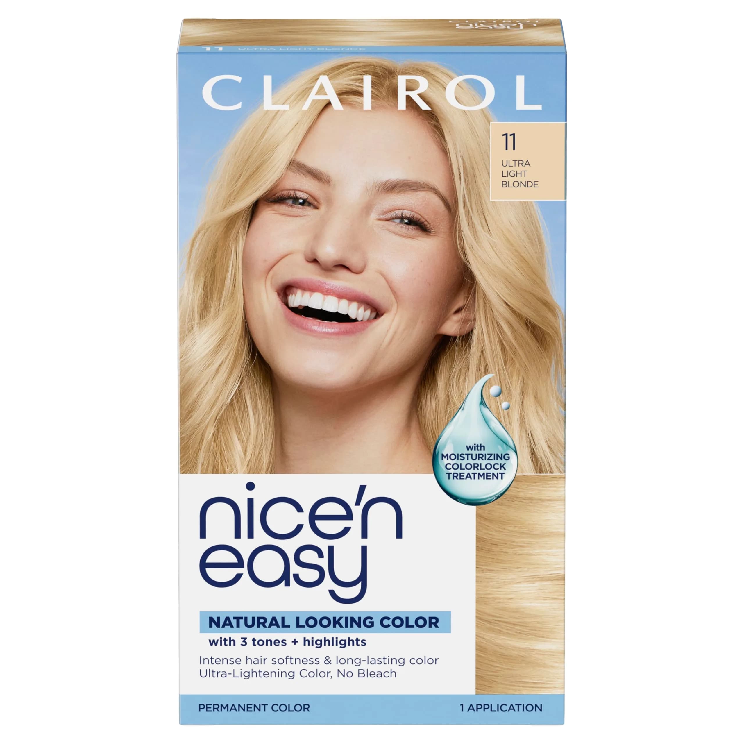 Clairol Nice'n Easy Permanent Hair Dye 11 Ultra Light Blonde | 6.26 Fl Oz (Pack of 1) - main product image