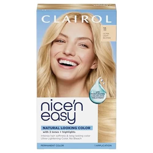 Clairol Nice'n Easy Permanent Hair Dye 11 Ultra Light Blonde | 6.26 Fl Oz (Pack of 1) thumbnail 1