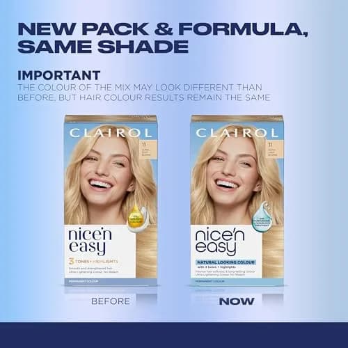 Clairol Nice'n Easy Permanent Hair Dye 11 Ultra Light Blonde | 6.26 Fl Oz (Pack of 1) thumbnail 2