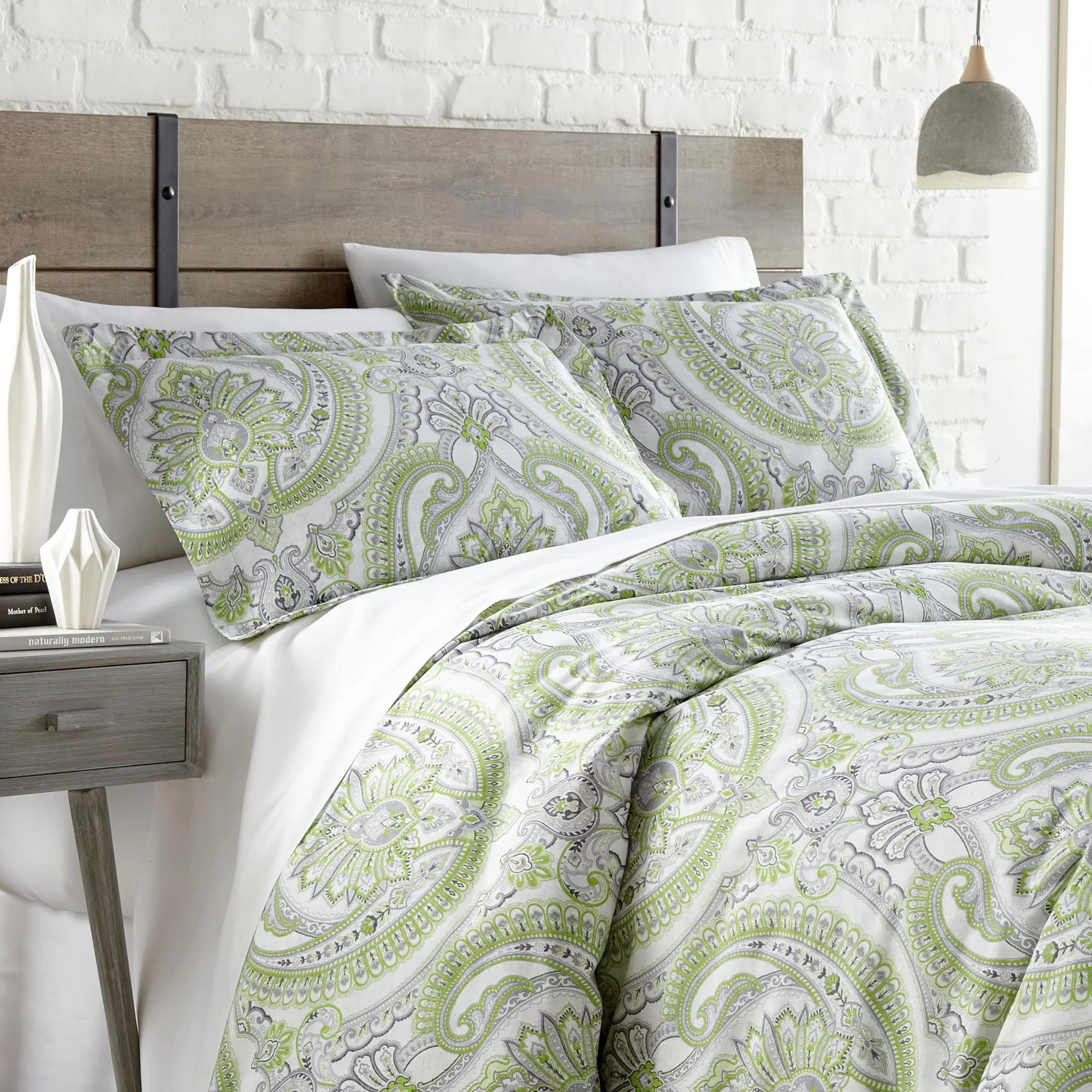 Southshore Fine Living, Inc. Oversized Twin Extra Long Comforter Set | Green Comforters, Microfiber, 69" x 98" — 26 - Pure Melody Green