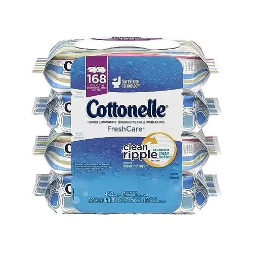 Cottonelle Fresh Care Flushable Cleansing Cloths 42 Sheets | Gentle, Septic Safe & Portable thumbnail 1