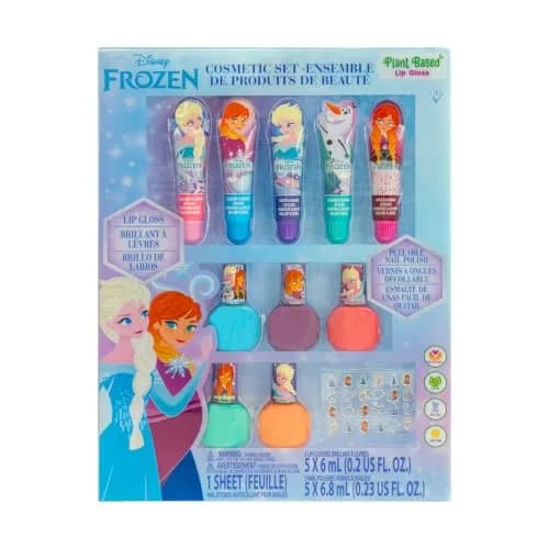 Townley Girl Disney Frozen Kids Lip Gloss & Nail Polish Set Age 3+ | Safe, Water-Based, Non-Toxic thumbnail 1